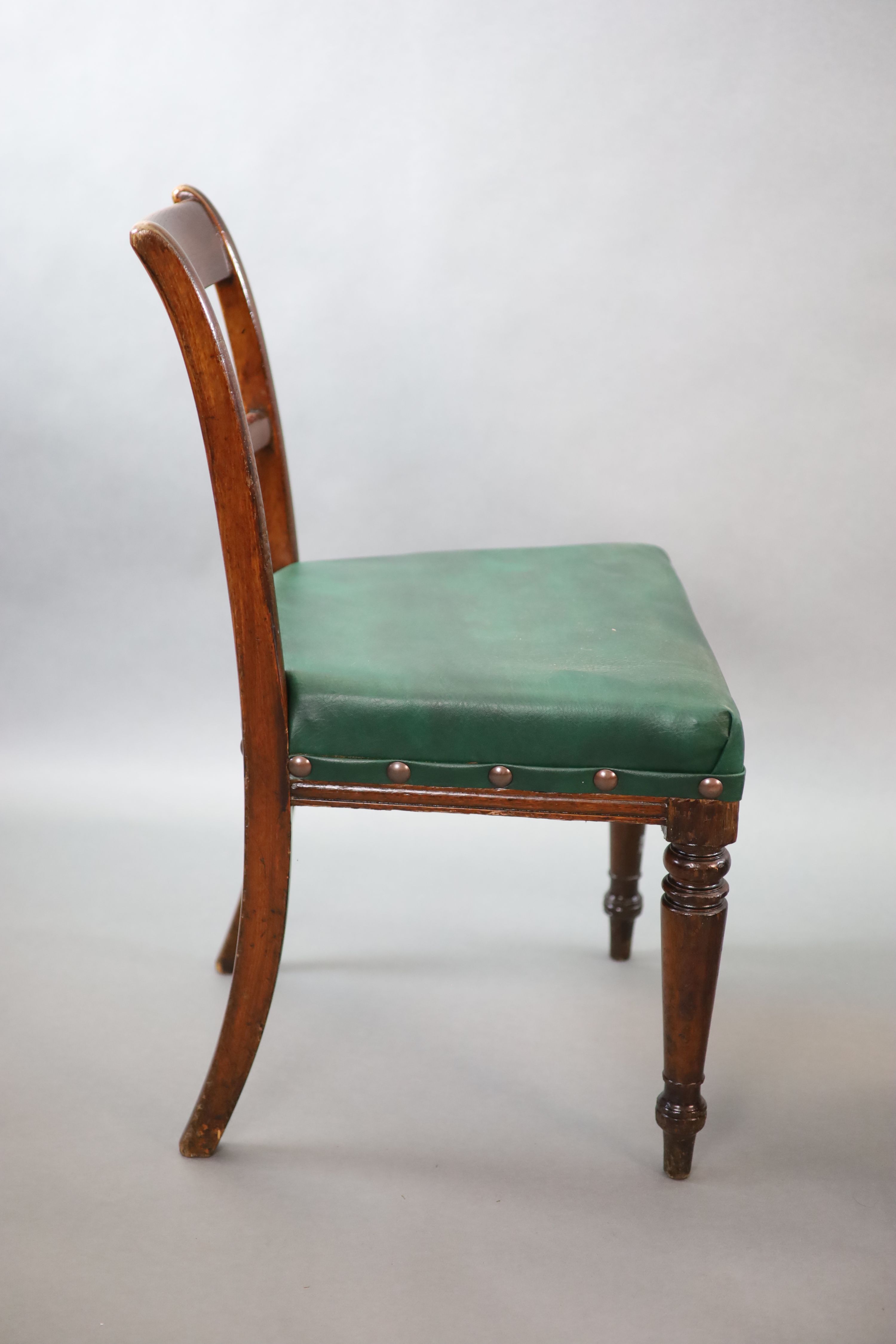A set of ten early Victorian mahogany dining chairs